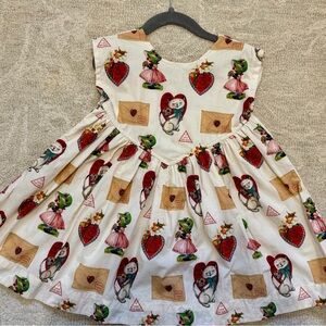 Pink Chicken Gracie Vintage Valentine Dress 3Y